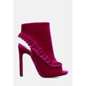 JustFab Magenta Open Toe Bootie-8.5